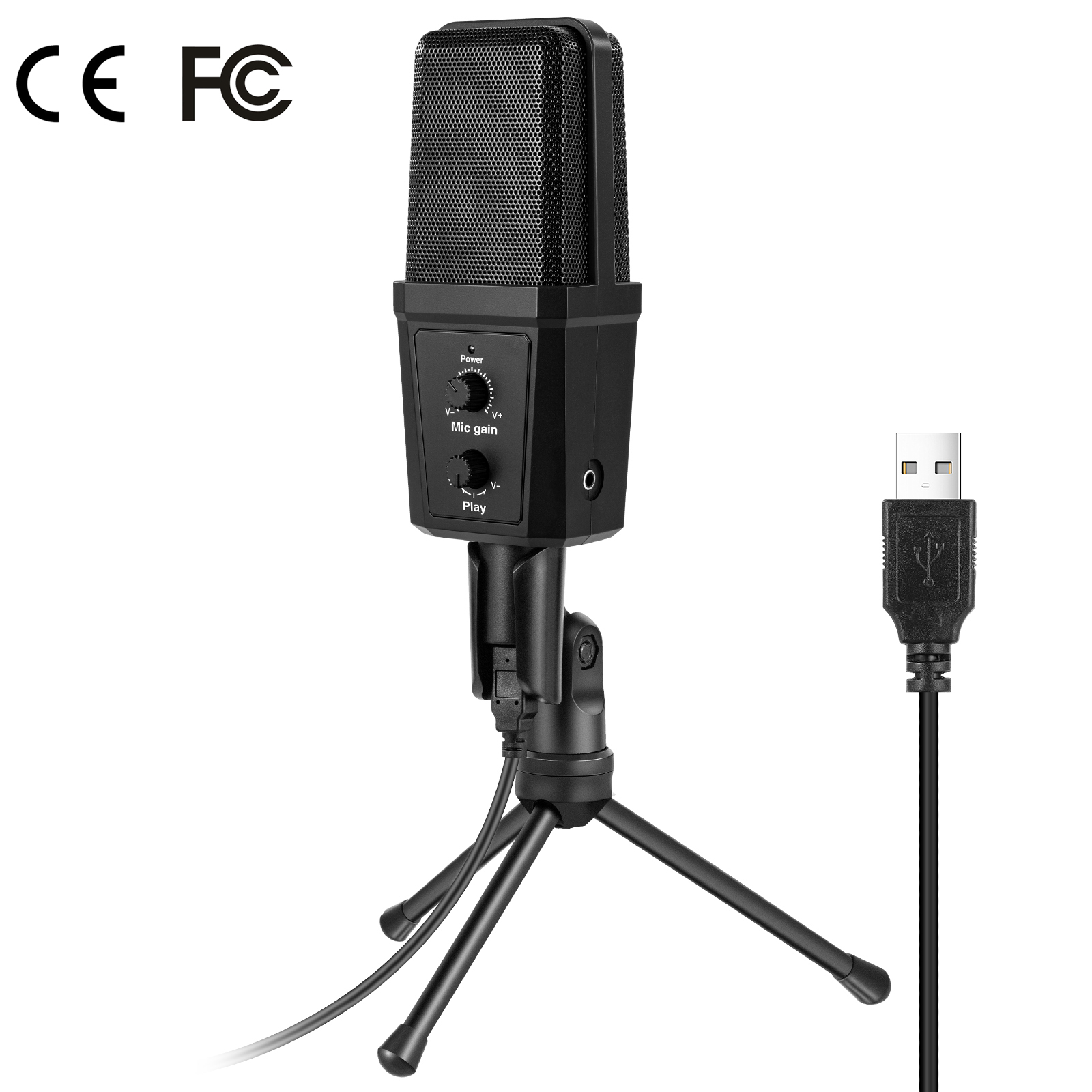 Высококачественная гарнитура ручной микрофон USB настольный проводной микрофон