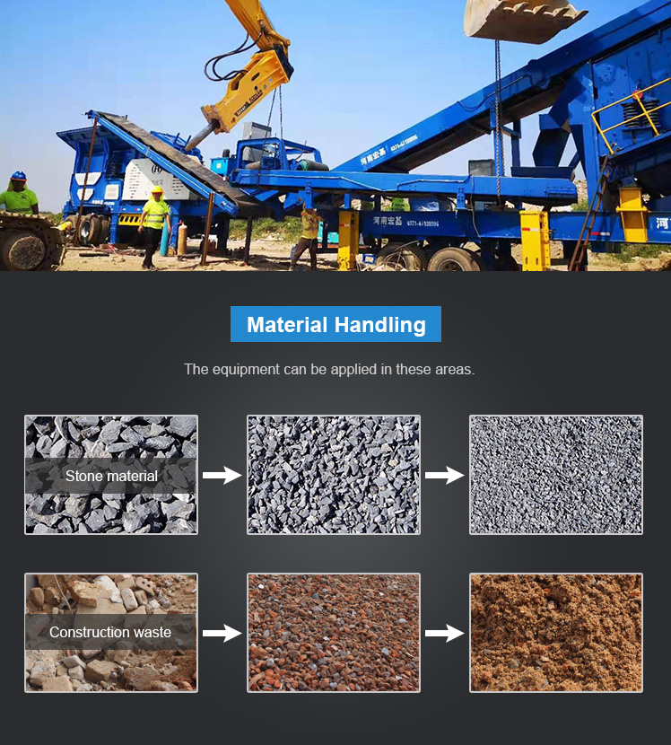 Small Granite Mining Crushing Screening Mobile Impact Crusher Equipment