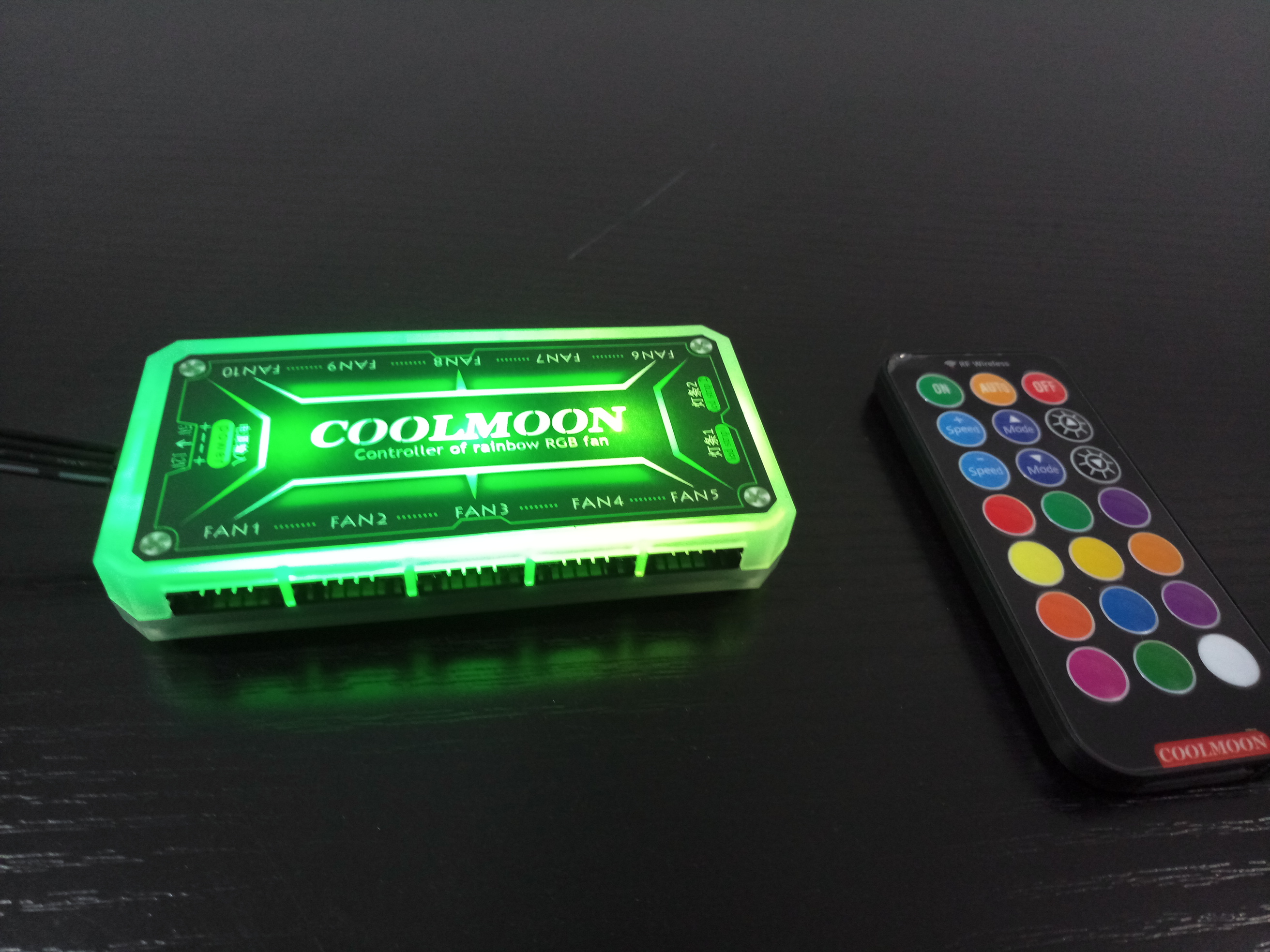 HUB LED contrôleur RGB COOLMOON, nouveau modèle, avec télécommande