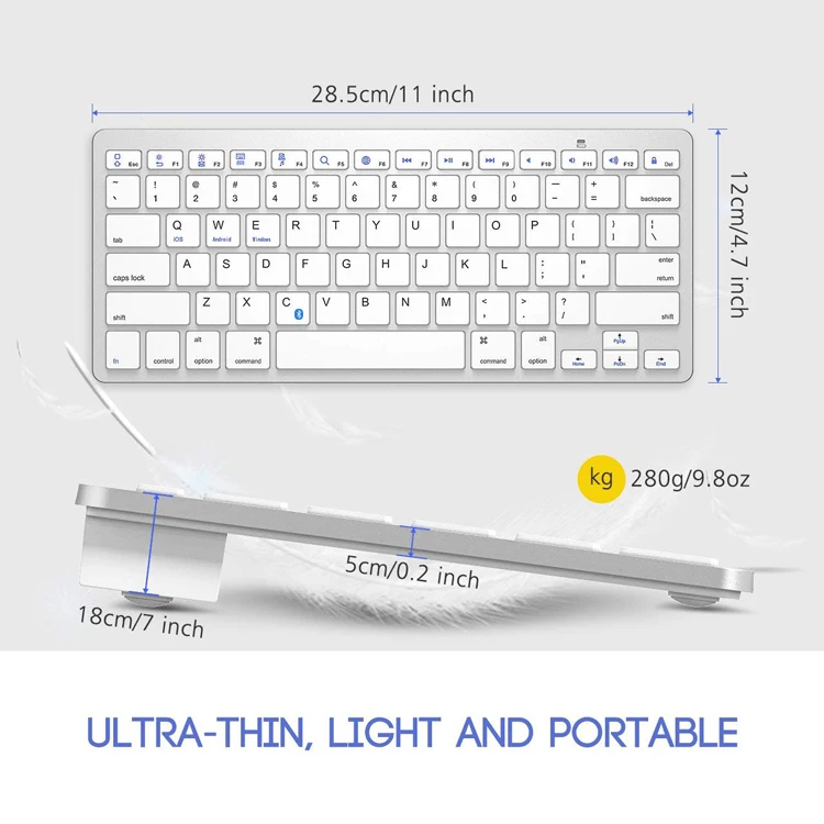 Hot sale OEM Clavier Azerty bluetooth keyboard wireless for ipad air/2/3/4