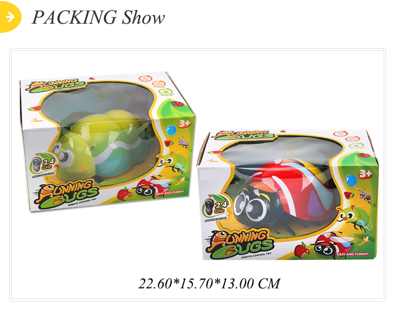 Pet play moving 2.4G insect remote control plastic beetle toy