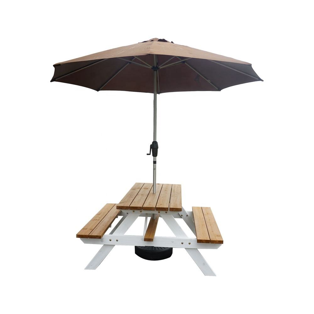 Cheap Outdoor Perfect Yard Pub Beer Dining Solid Wood Garden Furniture Picnic Table Set Paito Bench With Back Canopy Umbrella Buy Beer Garden Table And Bench Bench With Canopy Garden Bench Product On Alibaba Com