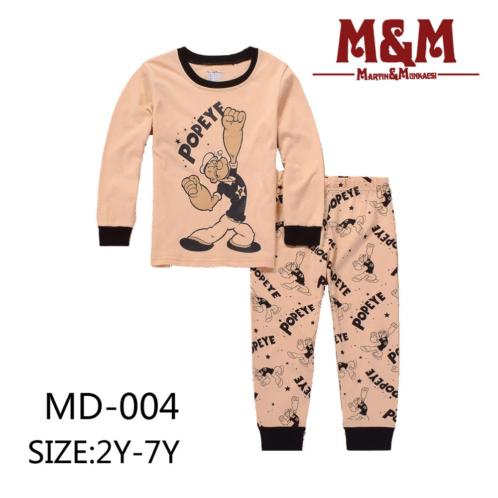 Хлопковые пижамы высокого качества, с рисунком, с длинным рукавом, кофта с длинными рукавами и брюки стили изящных детских штанов для мальчиков, новые детские пижамы для caluby одежда для сна на бренд