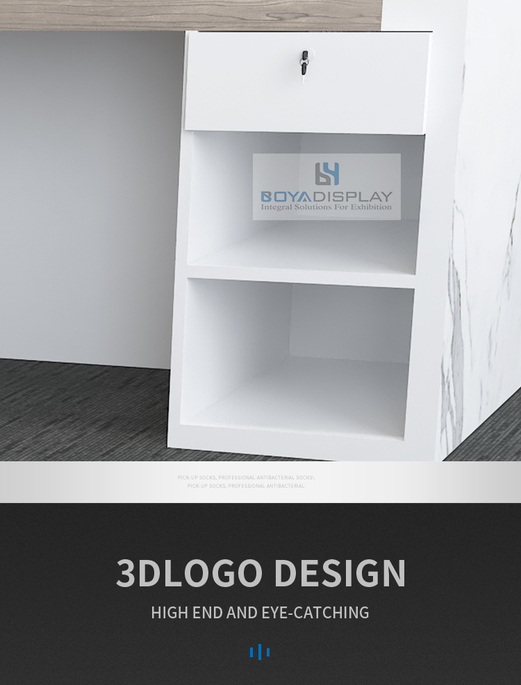 New Design Professional office beauty salon reception table clinic white front reception desk