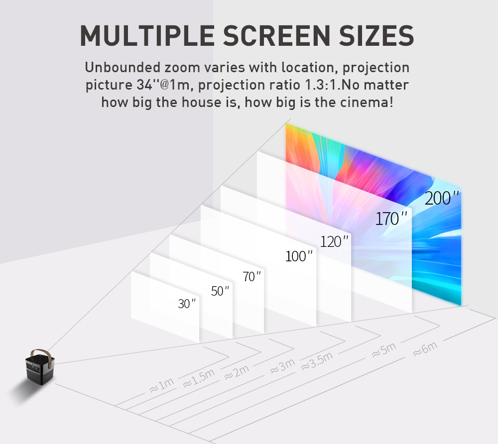 Full HD 1920*1080 WIFI  BT Projector Short throw 4K 1080p DLP Projector for Home Cinema