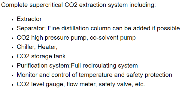 Mini supercritical co2 extraction machine equipment high quality