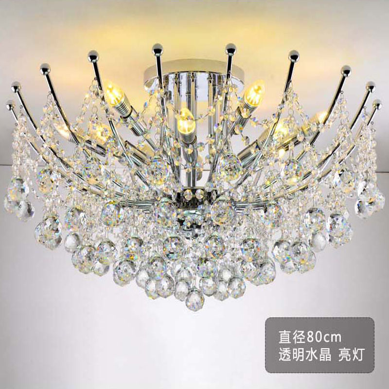 Оптовая продажа, большая светодиодная Хрустальная подвесная Потолочная люстра из нержавеющей стали для отеля или дома