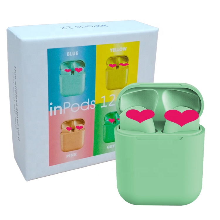 2020 оригинальные наушники Audifonos Ecouteur Sans Fil I12 матовые наушники True Wireless Macaron TWS Inpods I12