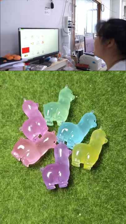 GlamRays 18 stuks hars alpaca-figuren, lichtgevende mini-alpaca-figuren, lichtgevende alpaca-decoraties voor micro-landschap, feeëntuin, decoratie
