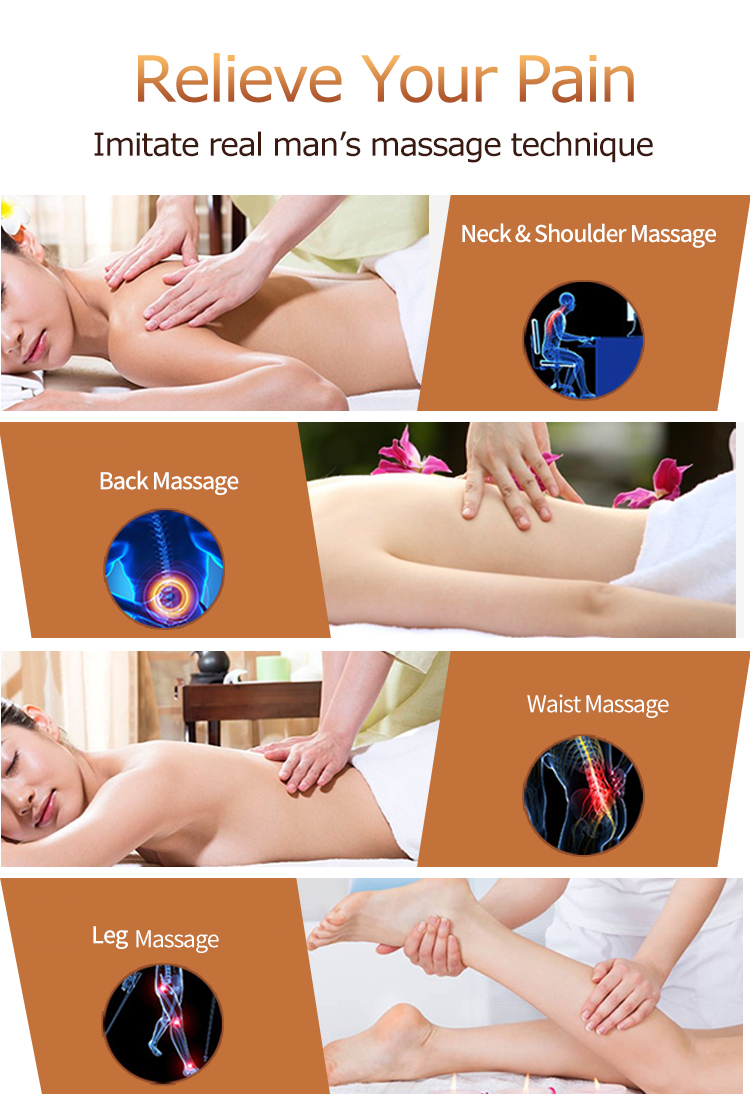 Electrical shiatsu massager neck massage with device electric vibrating back kneading neck and shoulder massages roller machine