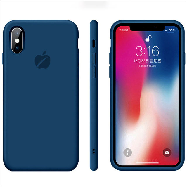 Soft Case For iPhone 7 8 6 6s Plus 5S 4 Original Liquid Silicone Cover Candy Color Coque Capa For iPhone X Xs 11 Pro Max XR