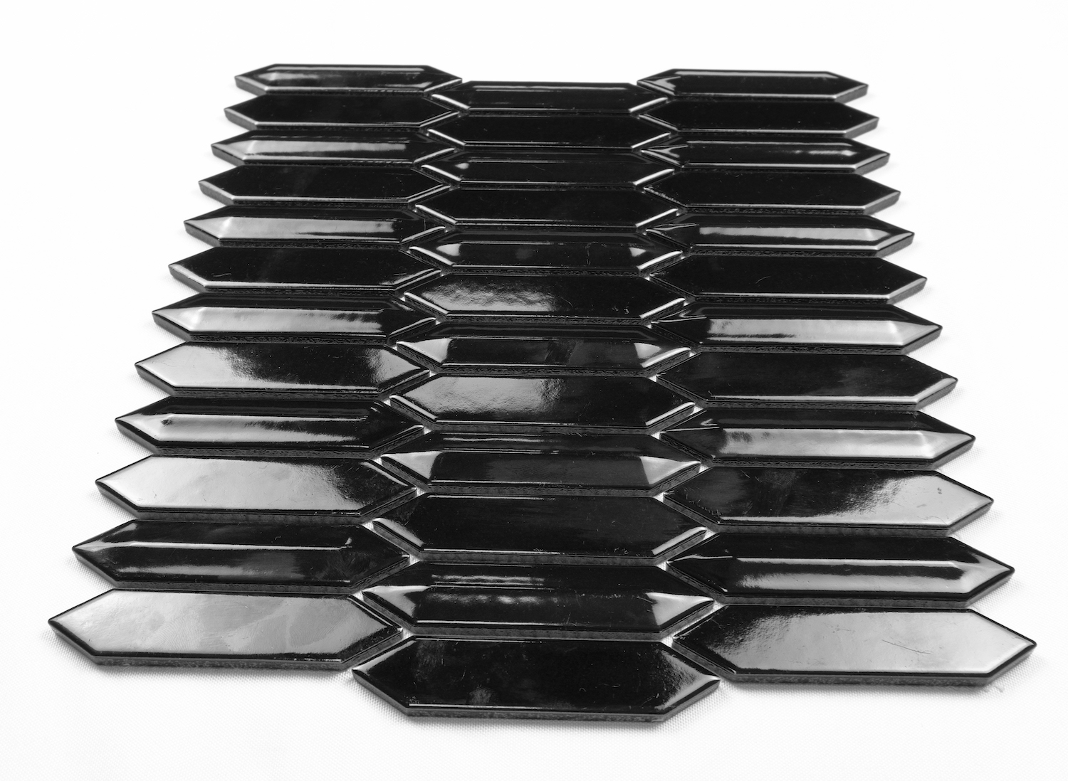 Black 3D Glossy Arrow Mosaic Tiles Home Mosaic Wall Tiles Decorative 3D Tiles