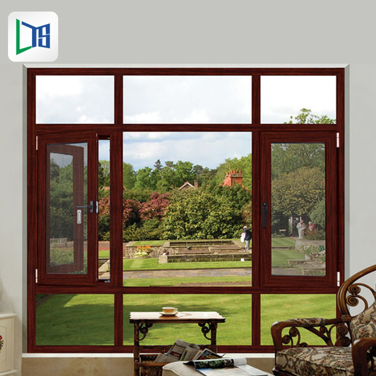 Personalizado Cor E Tamanho À Prova de Vento Térmico-break Com Isolamento de Calor Janela Janela de Batente de Alumínio Com Ruptura Térmica De Alumínio Com Tela