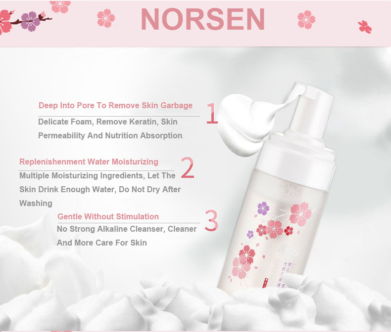 Oem Factory New Recommend Face Wash Whitening Amino Acid Oil Control Vitamin C Cleansing Mousse for women