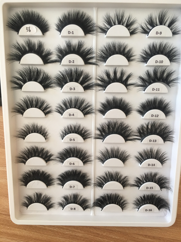 Lashes Natural Mink  25mm Black Cotton Oem 5D Full Strip Eyelash Customized 27mm Fur Long Band Style Sales