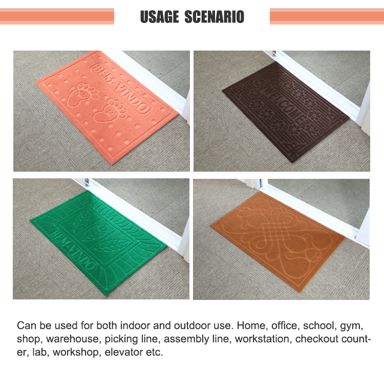 Embossed Velour Polyester custom front door mat(图8)