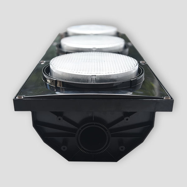 Прямая поставка с завода, 200 мм 12 В постоянного тока, светодиодный светофор с черным корпусом из поликарбоната