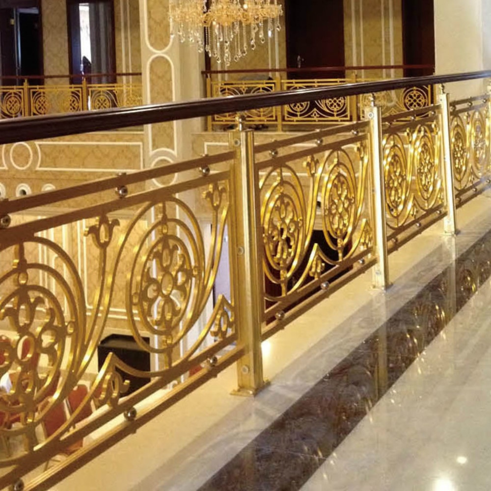 Декоративный домашний декор материал роскошные латунные балюстрады медные перила