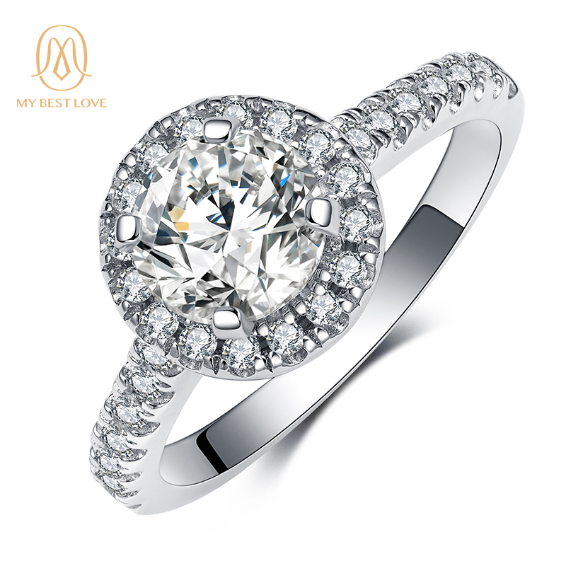 Manufacturer Custom S925 Sterling Ring Moissanite Diamond Stone Pure Silver Jewelry Silver 925 Jewelry Set