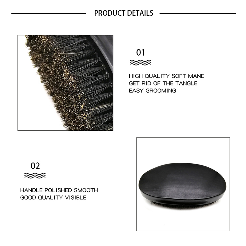 Pocket Beard Brush 100% Boar Bristles with Firm Natural Hair Best Beard and Skin Care for Men and Beard Grooming