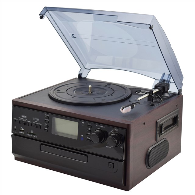 带数字 am/fm/usb/sd/led 显示木制留声机 mt-19pcd 的立体声盒式磁带