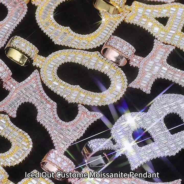 Hot Selling Pass Diamond Tester Hip Hop Pendants 925 Sterling Silver A