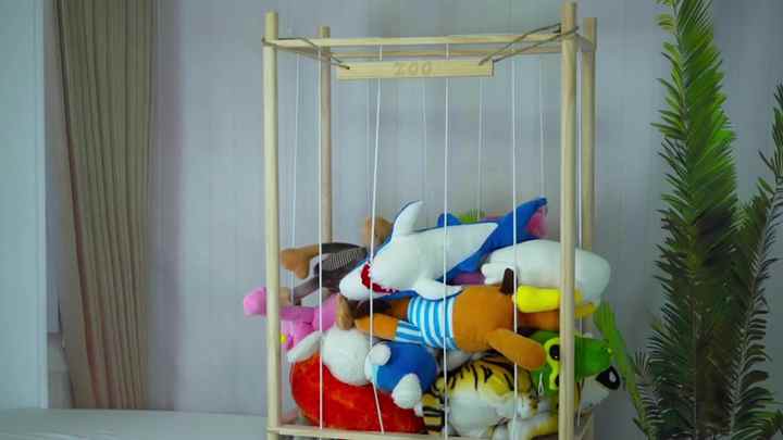 Stuffed Animal Storage Wood Kids Toy Storage Organizer Stuffed