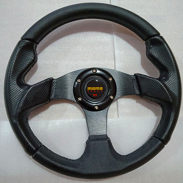 Universal Car 6 Holes Steering Wheel Center Cap Car Horn Button Cover Neo Chrome