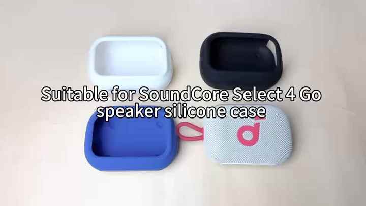 Coque Silicone Anker Soundcore Select 4 Go - Protection Anti-Choc, Design Mignon Animal - Étui Portable Noir - 11