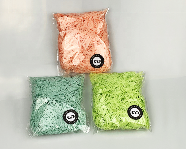 Недорогие поставщики, декоративная измельченная бумага из рафии для конфет, шоколадных коробок, наполнитель