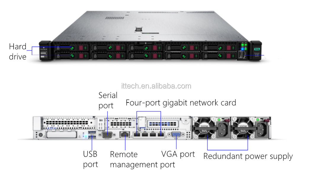 サーバーHPE ProLiant DL360 Gen10ネットワーク1Uラックサーバーデータ