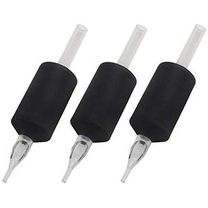 Factory Custom LOGO 1 Inch Silicone Soft Black Disposable Tattoo Tube