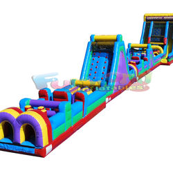 Commercial grade bouncing castles combo jumping giant adult inflatable obstacle course for sale