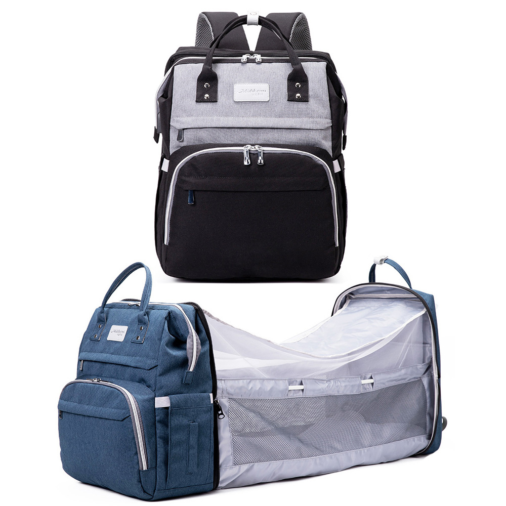 Вместительная сумка для подгузников на заказ, рюкзак для детской кроватки, сумки для пеленок, дорожная сумка с ремнями для переодевания и детской коляски