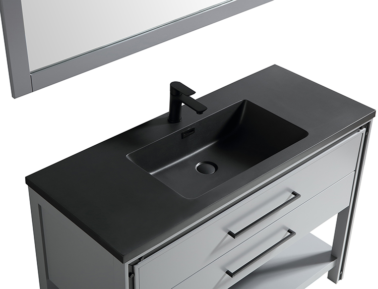 American style floor standing solid wood bathroom furniture vanity cabinet