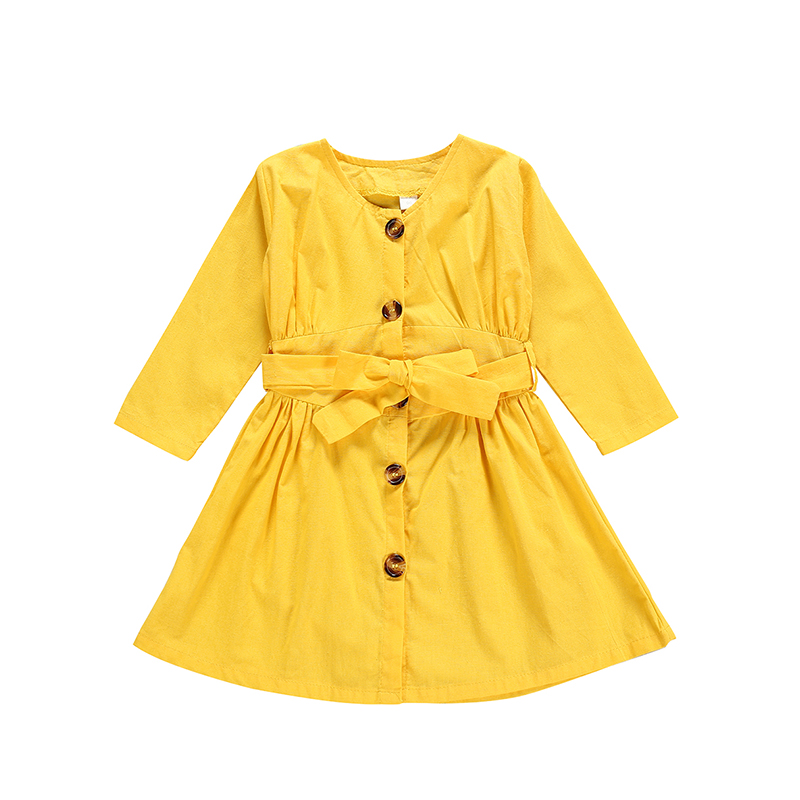 Оптовая продажа, Европейское желтое платье для девочек, детское винтажное платье для осени, детское платье