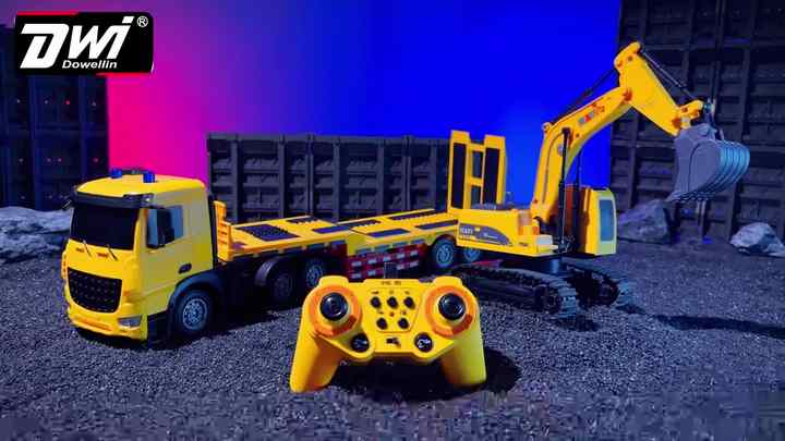Juguete De Excavadora De Construcción RC, Excavadora Con Mando A Distancia De 2 4 Ghz Modelo De Excavadora Rc Juguete De Excavadora Rc Iluminado Lograr Mas