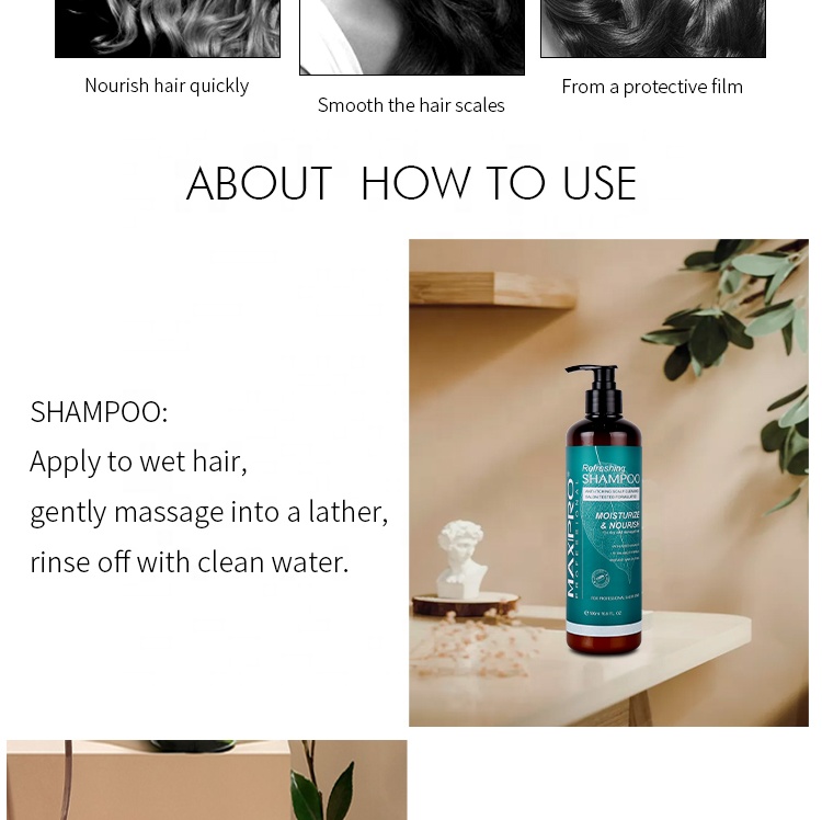 Частная торговая марка Maxipro OEM ODM для защиты волос от зуда, шампунь для очистки кожи головы