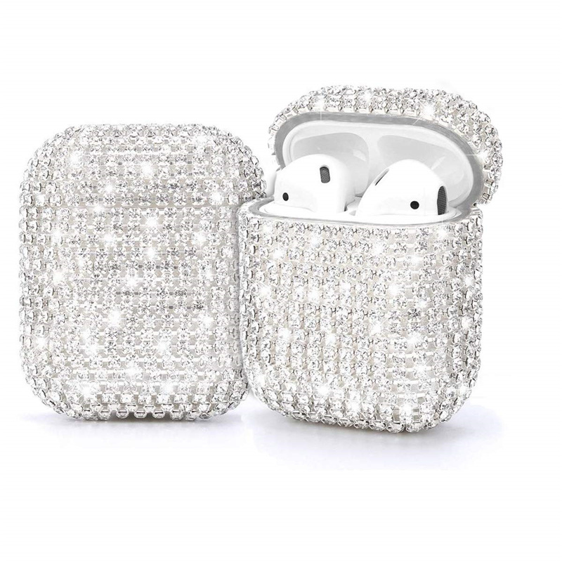 Новинка 2021, модный роскошный чехол со стразами и бриллиантами, чехол Airpod 1, 2 Pro, защитный чехол для женщин, розовый мраморный блеск, сверкающие украшения