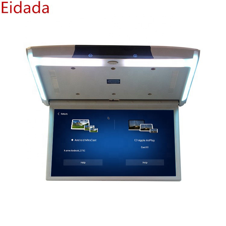 Eidada 17,3 дюймов автомобиля Android 9 2 + 16G потолочный откидной потолочный Mp5 для контроля уровня сахара в крови с 4K видео логотип зеркало ссылка