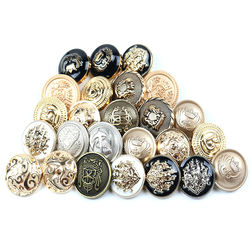 Terno em relevo liga de zinco de bronze personalizado jaqueta militar blazer botão de haste de metal banhado a ouro personalizado