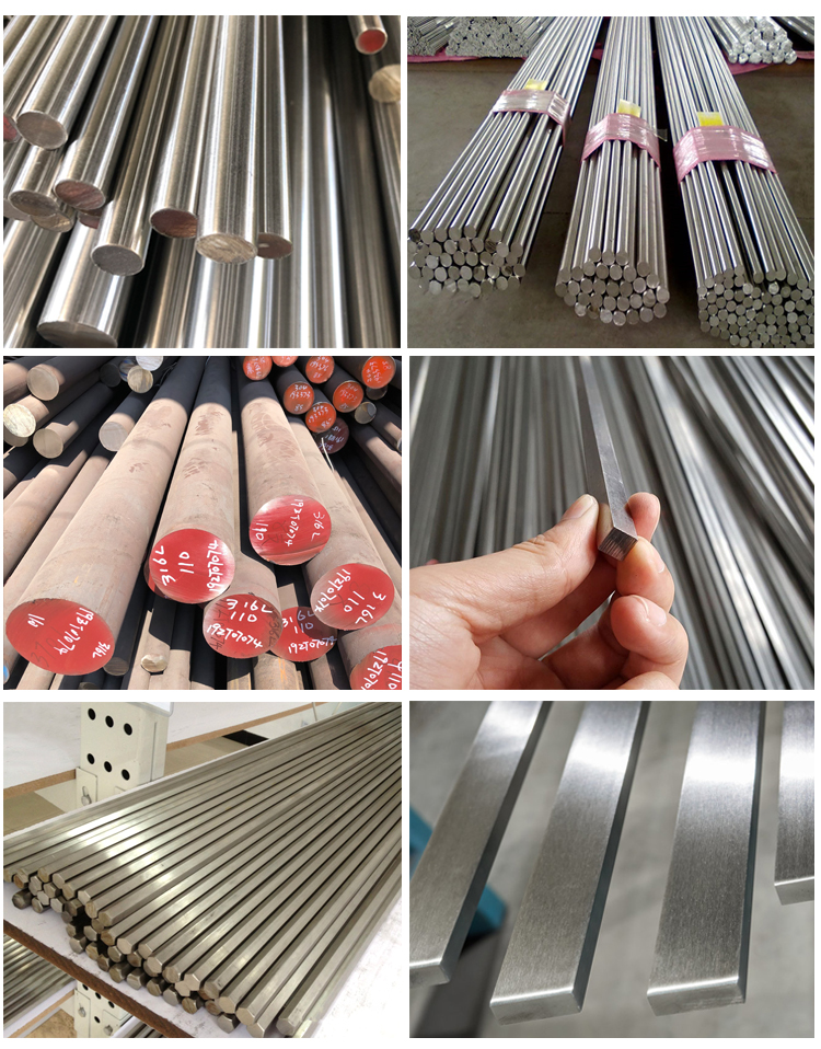 AISI 1.4034 430 304 304L 310 316 316Ti 321 416 201 Square Flat Hexagon Stainless Steel Round Rod Bar