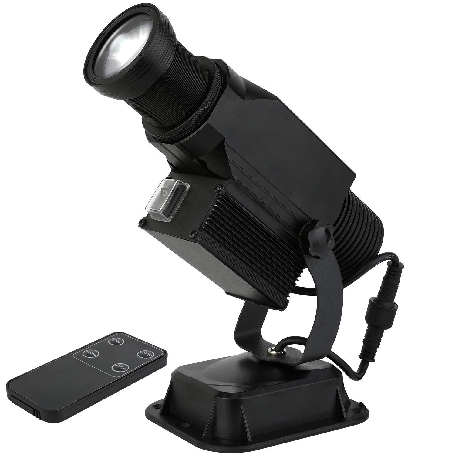 WUZHENG GOBO Logo Projector Light Outdoor IP65 Waterproof for Company Wedding Restaurant Shop Hotel Advertising Sign,Black,40w