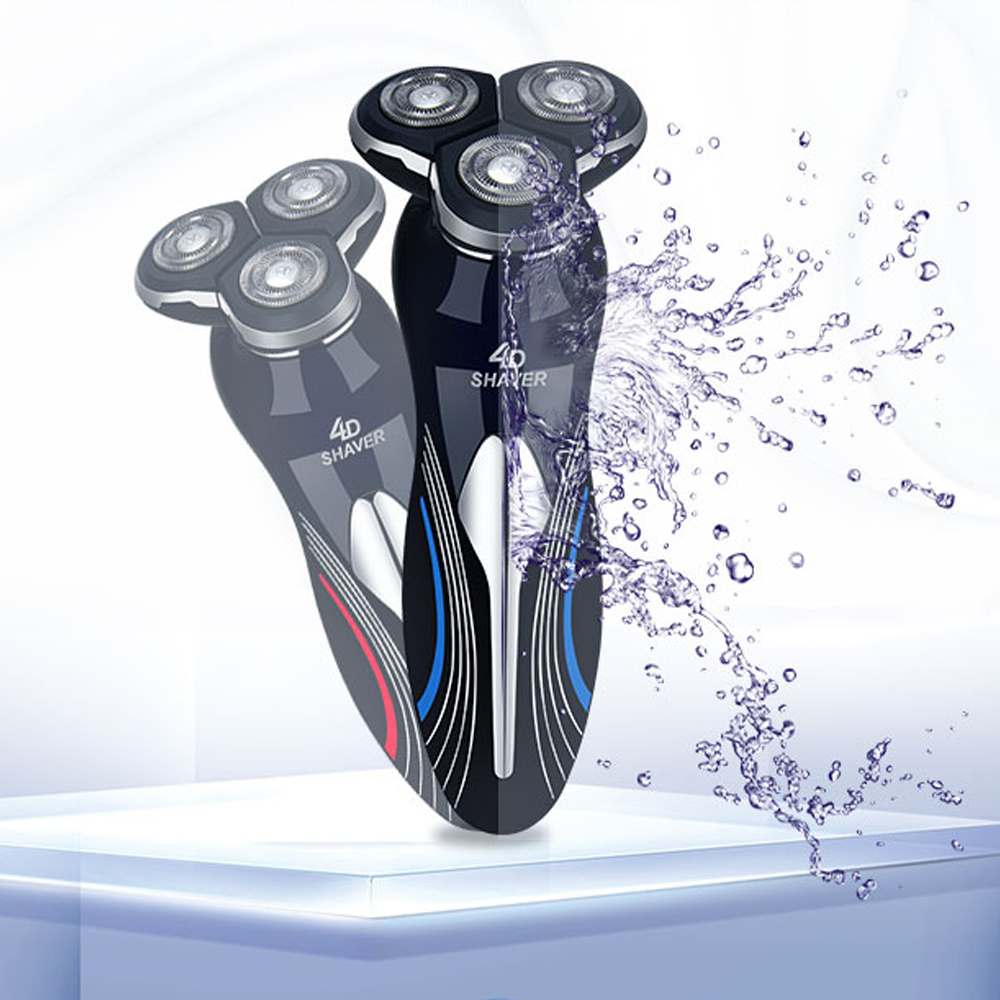 Лучшее Качество Тройная бритва головка 360 градусов плавающая шпона дизайн Электробритва Моющаяся бритва IPX7 со светодиодным дисплеем