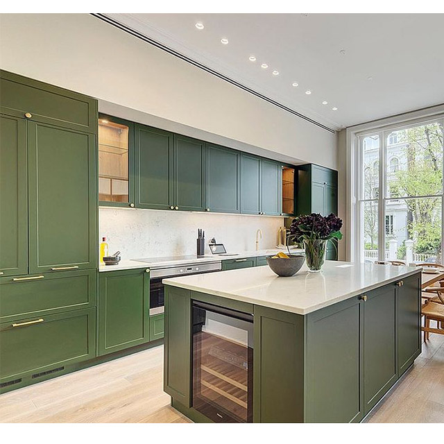 2020 high end quality luxury solid wood kitchen cabinet