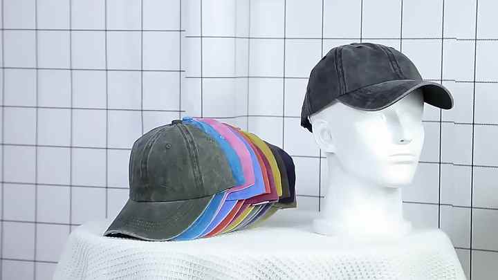 Wholesale Custom Logo Vintage Washed Cotton Dad Hats  display picture 2