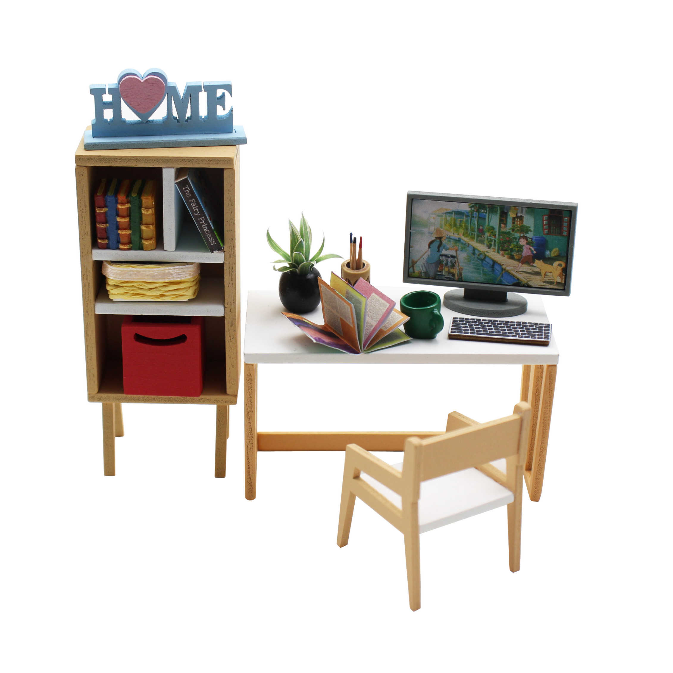 cafe kid dollhouse bookcase