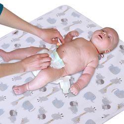 Custom Portable Cotton Waterproof Baby Diaper Changing Mat Pad