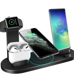 Certified 3 em 1 Qi Carregador sem fio Estação de Carregamento Rápido para iWatch para AirPods Pro Suporte De Carregamento Sem Fio para o iphone