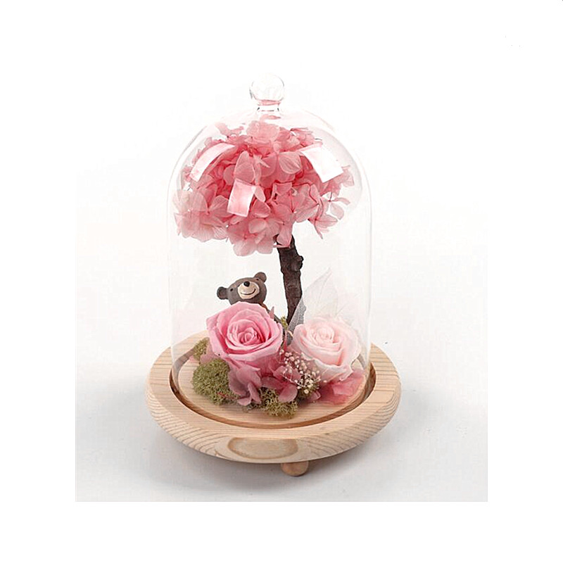 Горячая Распродажа, Прозрачный цветочный декоративный стеклянный купол с основанием